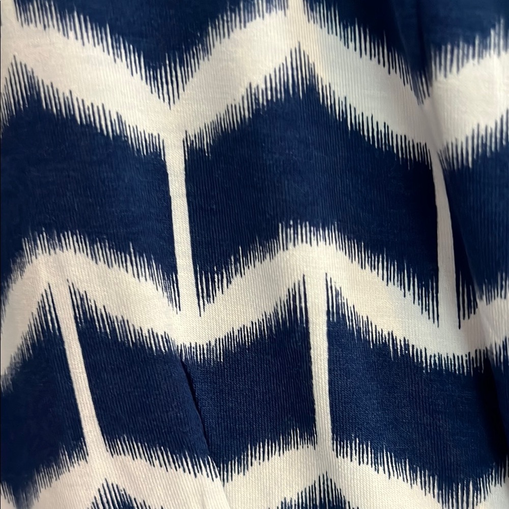 St. John's Bay Navy and White Chevron Dress - Picture 2 of 4